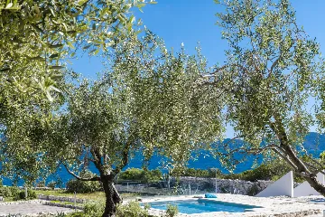 Seaside Stone Villa with Heated Pool, Slano