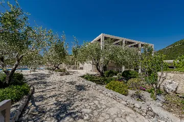 Seaside Stone Villa with Heated Pool, Slano