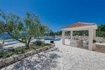 Seaside Stone Villa with Heated Pool, Slano