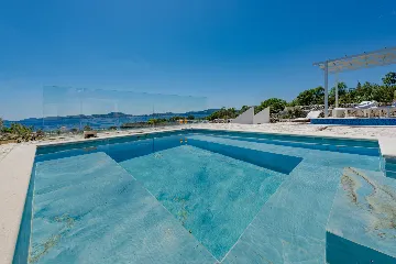 Seaside Stone Villa with Heated Pool, Slano