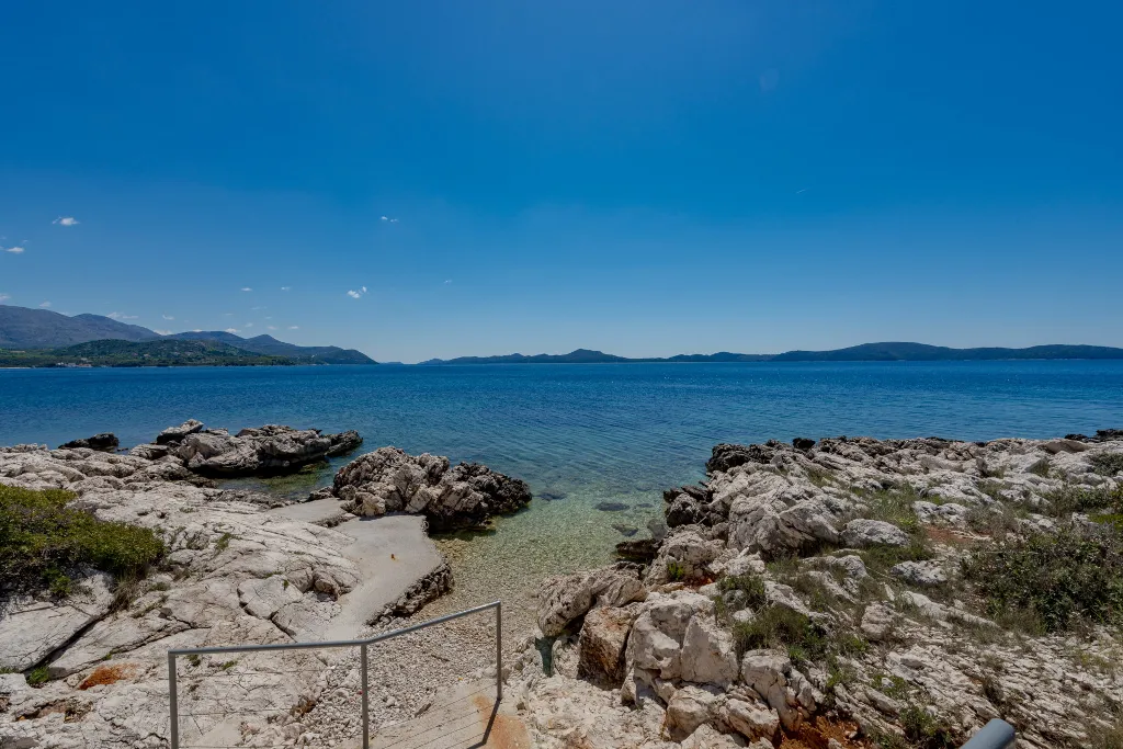 Seaside Stone Villa with Heated Pool, Slano