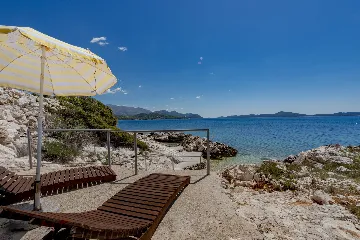 Seaside Stone Villa with Heated Pool, Slano