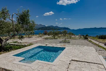 Seaside Stone Villa with Heated Pool, Slano