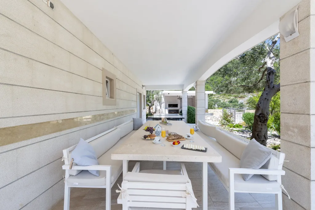 Seaside Stone Villa with Heated Pool, Slano