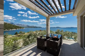 Seaside Stone Villa with Heated Pool, Slano