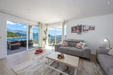 Seaside Stone Villa with Heated Pool, Slano