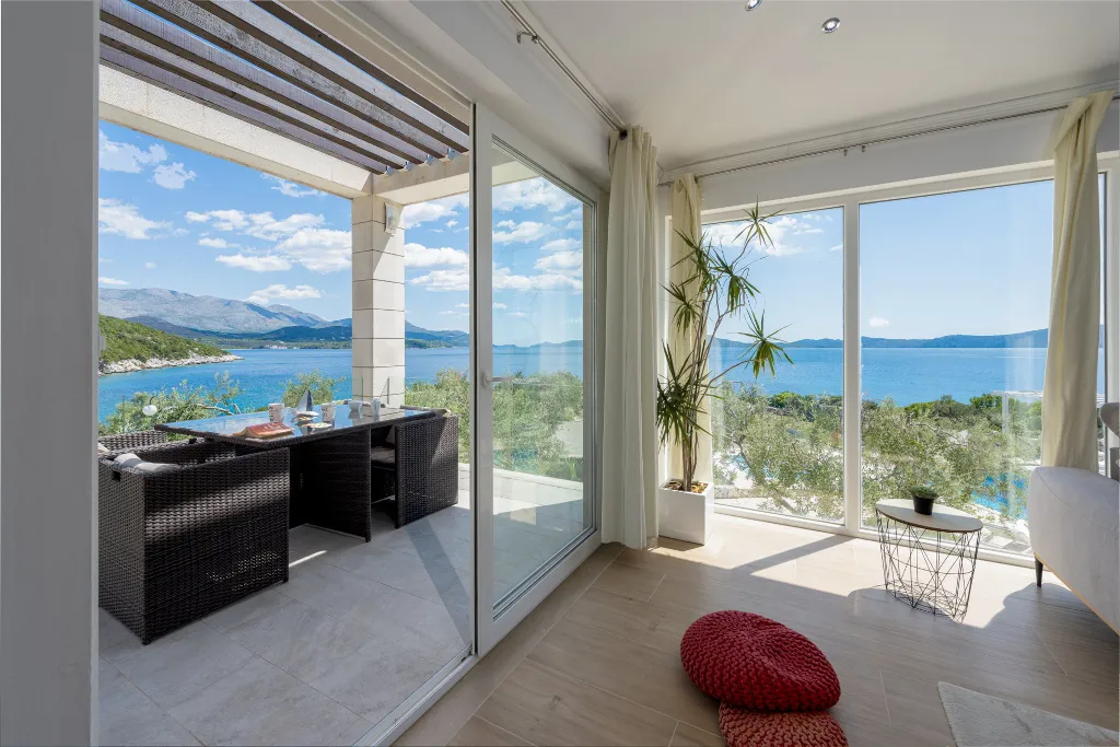 Seaside Stone Villa with Heated Pool, Slano