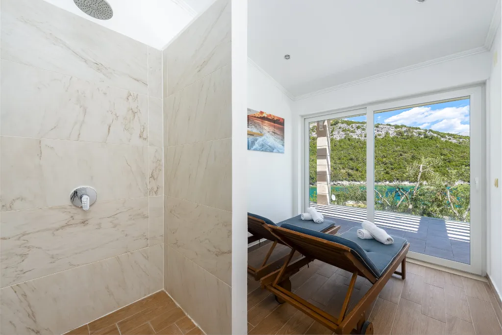 Seaside Stone Villa with Heated Pool, Slano