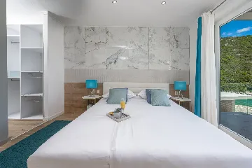 Seaside Stone Villa with Heated Pool, Slano