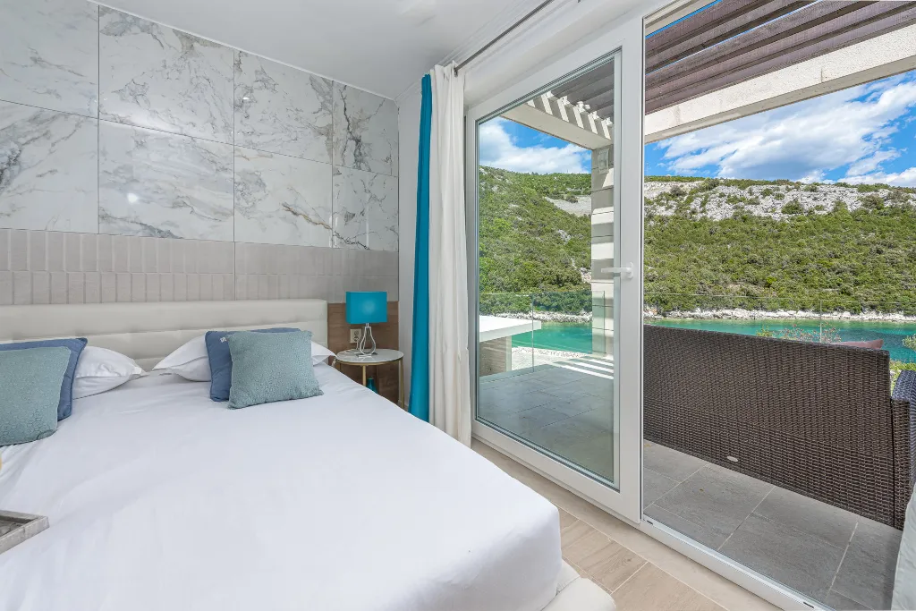 Seaside Stone Villa with Heated Pool, Slano