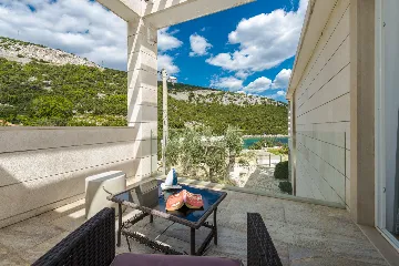 Seaside Stone Villa with Heated Pool, Slano