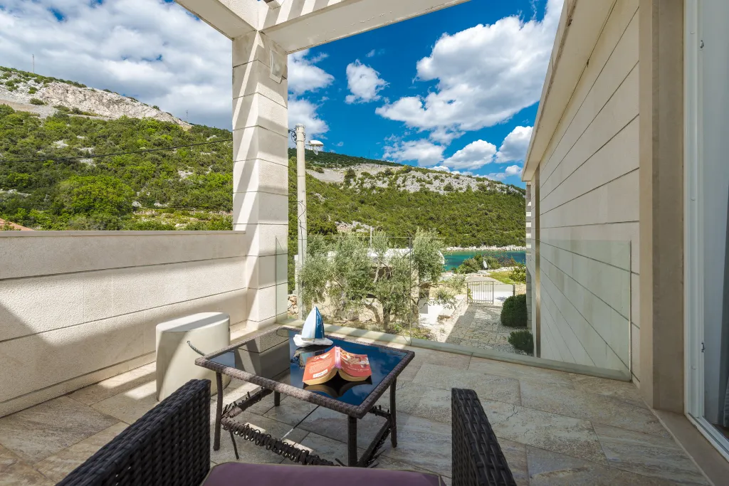 Seaside Stone Villa with Heated Pool, Slano