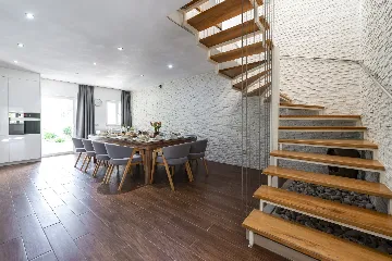 Seaside Stone Villa with Heated Pool, Slano