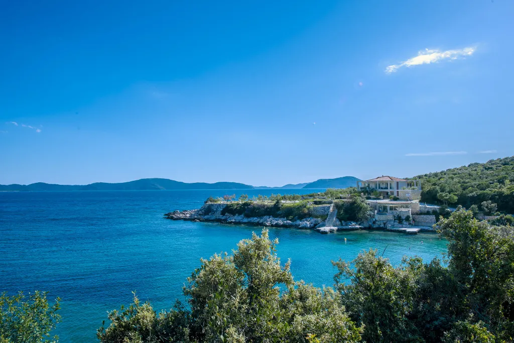 Seaside Stone Villa with Heated Pool, Slano