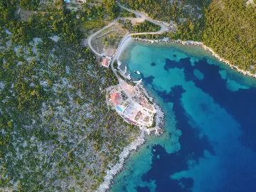 Seaside Stone Villa with Heated Pool, Slano