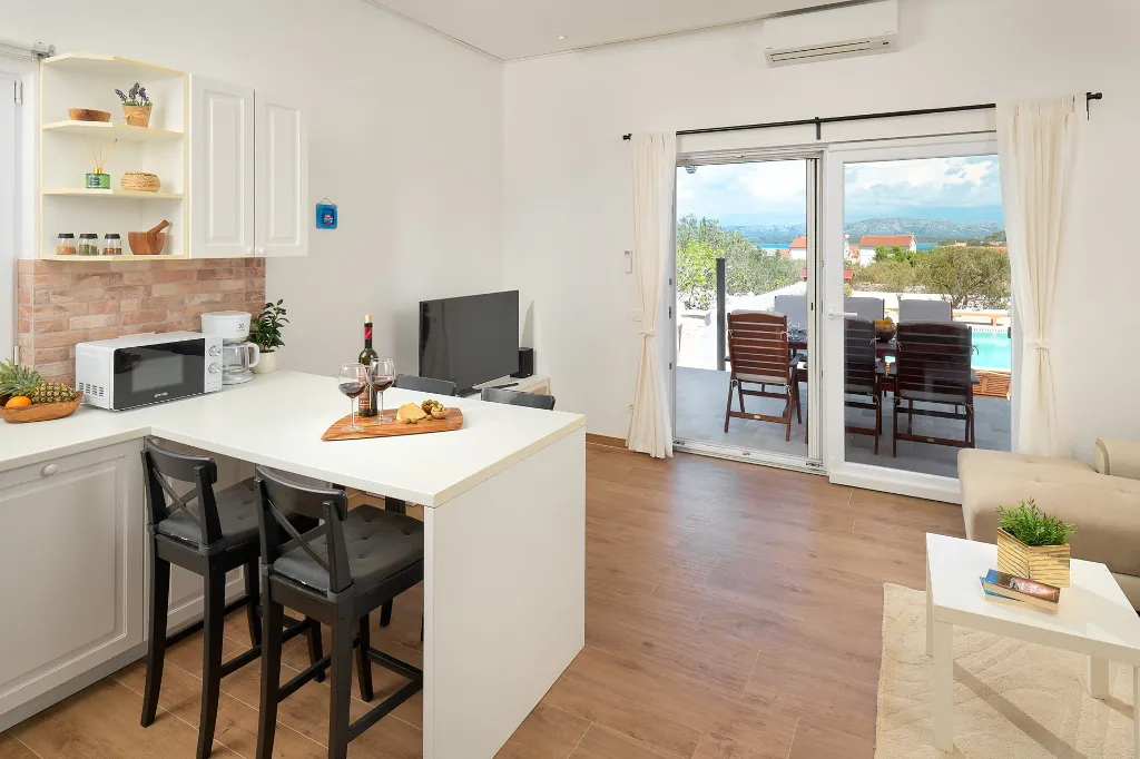 Stone Villa with Pool and Sea View Murter