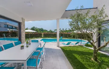 Modern Poolside Villa in Pazin with Jacuzzi & Sauna