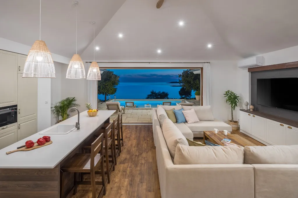 Contemporary Beachfront Villa with Pool in Bale