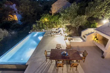 Seaside Stone Villa with Pool in Selca