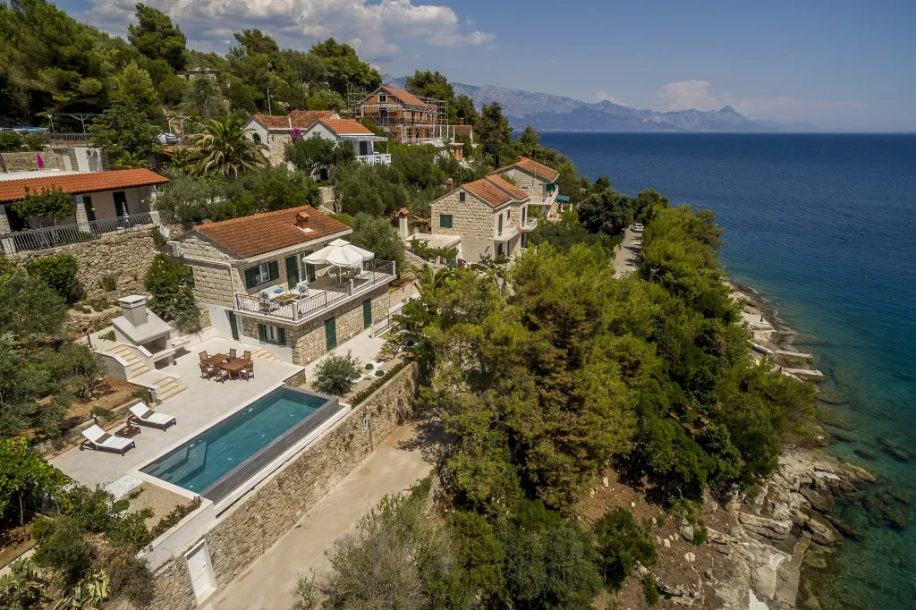 Seaside Stone Villa with Pool in Selca