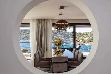 Beachfront Villa with Infinity Pool, Rogoznica