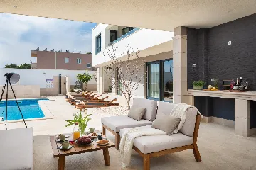 Contemporary Villa Retreat with Heated Pool, Kaštel Sućurac