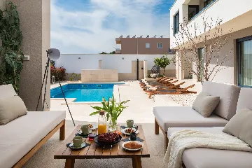 Contemporary Villa Retreat with Heated Pool, Kaštel Sućurac