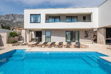 Contemporary Villa Retreat with Heated Pool, Kaštel Sućurac