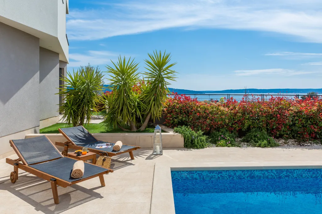 Contemporary Villa Retreat with Heated Pool, Kaštel Sućurac