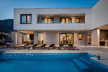 Contemporary Villa Retreat with Heated Pool, Kaštel Sućurac
