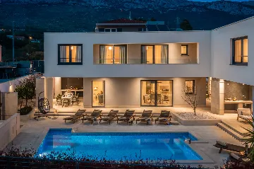 Contemporary Villa Retreat with Heated Pool, Kaštel Sućurac