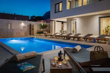 Contemporary Villa Retreat with Heated Pool, Kaštel Sućurac