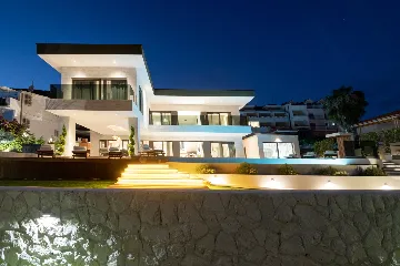 Seafront Villa Retreat with Pool in Seget Donji