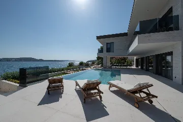 Seafront Villa Retreat with Pool in Seget Donji