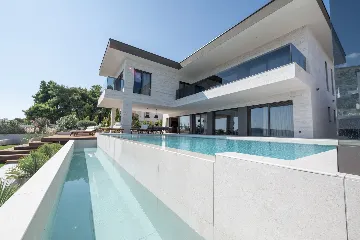 Seafront Villa Retreat with Pool in Seget Donji