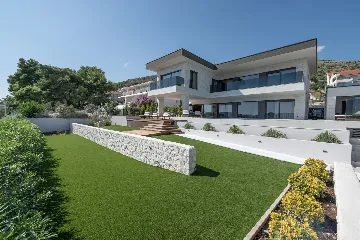 Seafront Villa Retreat with Pool in Seget Donji