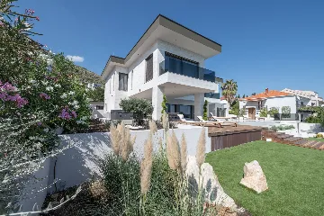 Seafront Villa Retreat with Pool in Seget Donji