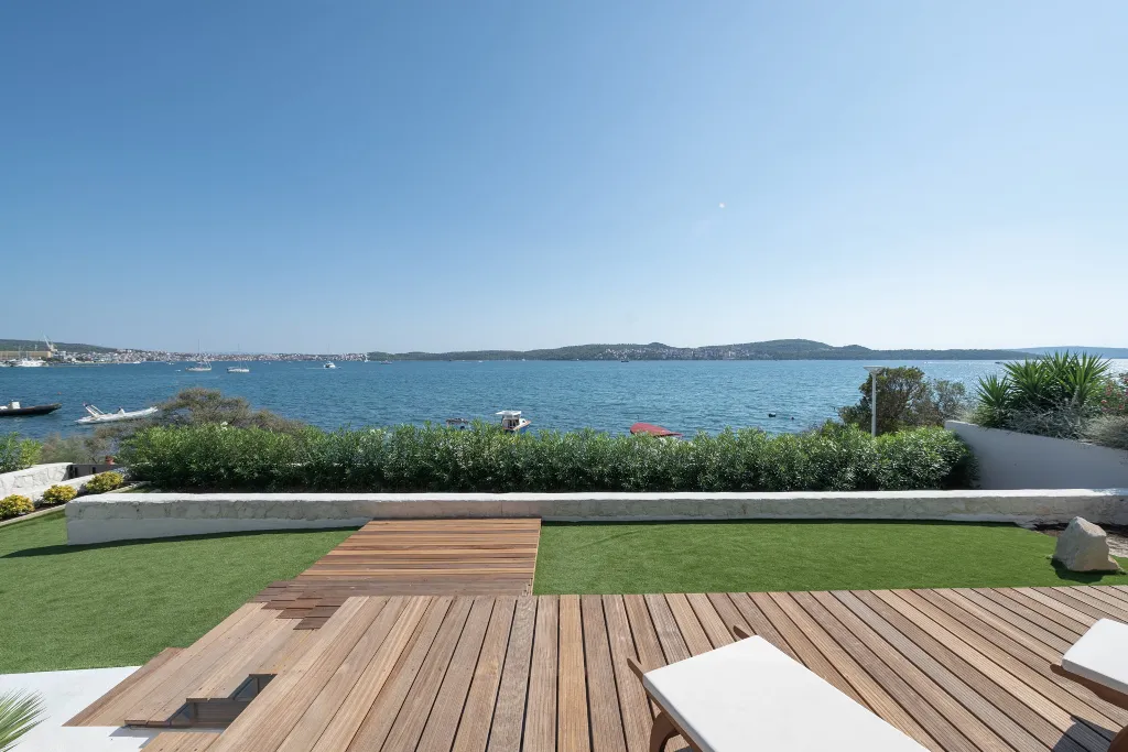 Seafront Villa Retreat with Pool in Seget Donji