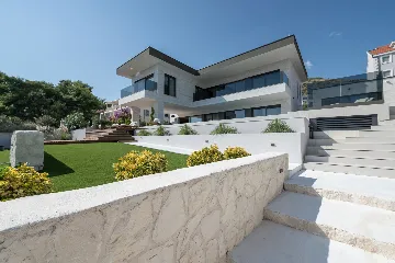 Seafront Villa Retreat with Pool in Seget Donji