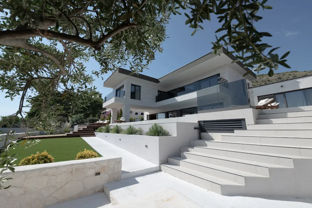 Seafront Villa Retreat with Pool in Seget Donji