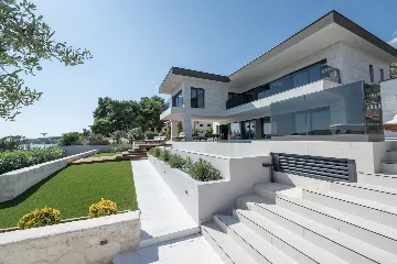 Seafront Villa Retreat with Pool in Seget Donji