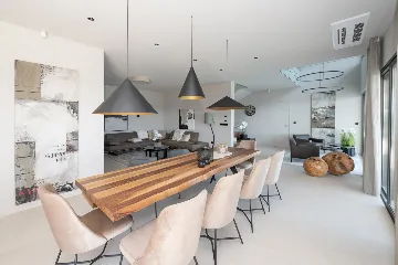 Seafront Villa Retreat with Pool in Seget Donji