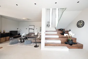 Seafront Villa Retreat with Pool in Seget Donji