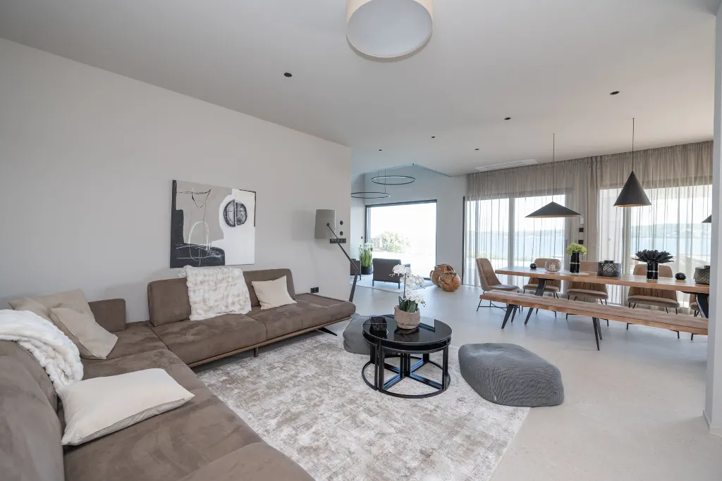 Seafront Villa Retreat with Pool in Seget Donji