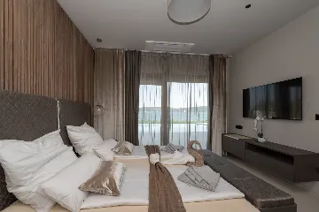 Seafront Villa Retreat with Pool in Seget Donji