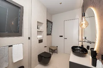 Seafront Villa Retreat with Pool in Seget Donji