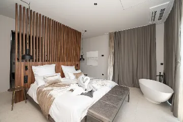 Seafront Villa Retreat with Pool in Seget Donji