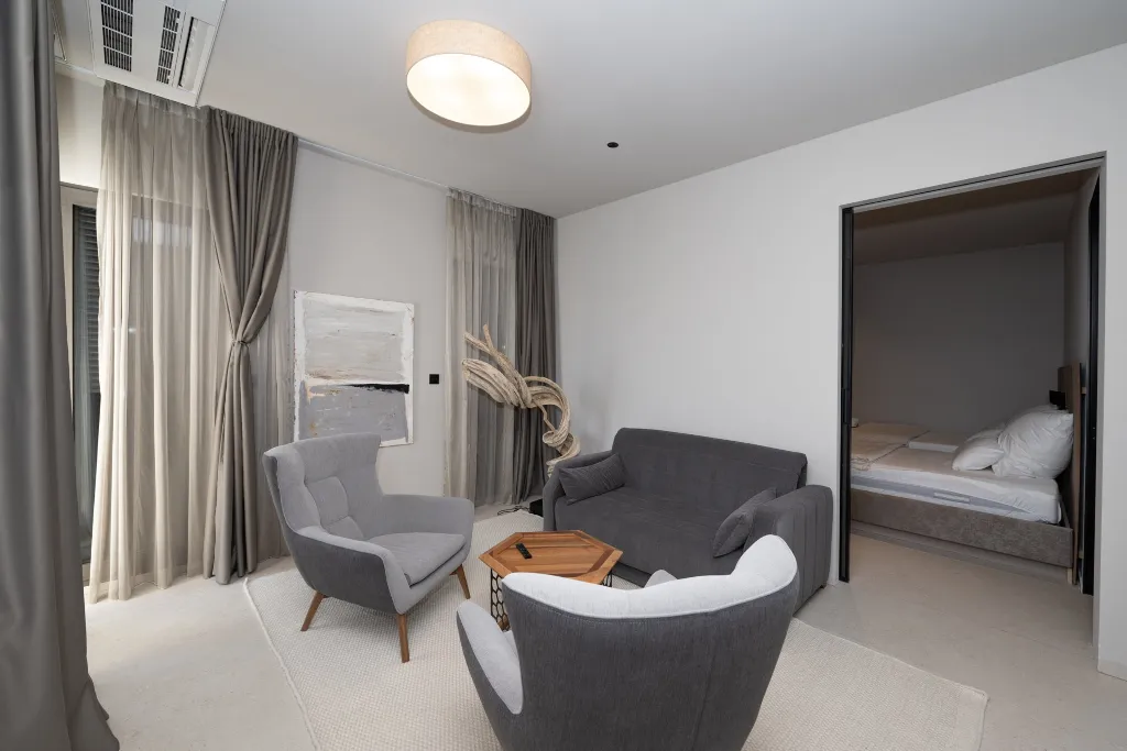 Seafront Villa Retreat with Pool in Seget Donji