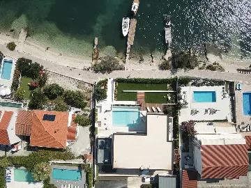 Seafront Villa Retreat with Pool in Seget Donji