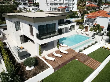 Seafront Villa Retreat with Pool in Seget Donji